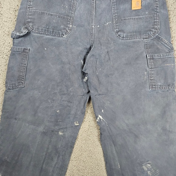 Carhartt Carpenter Jeans Men's 36x32 Work Pants Blue Distressed - Picture 11 of 13